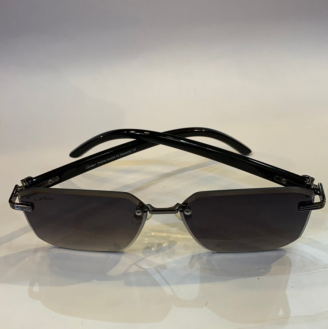 RAC Frameless black Shade black stick sunglasses