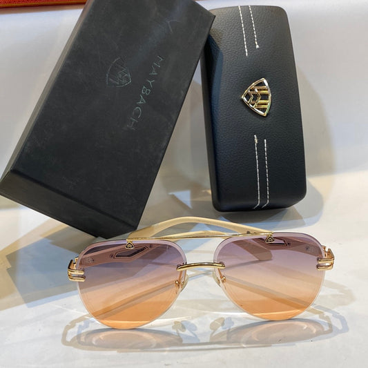 Yam Gold Cream White Frame Blue Orange Shade Unisex Branded Sunglasses G-TB-Z36 01 14-140