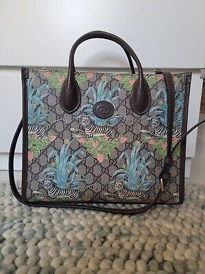 CUG GUC Brown Authentic Tiger Print Ladies Tote Bag 9301