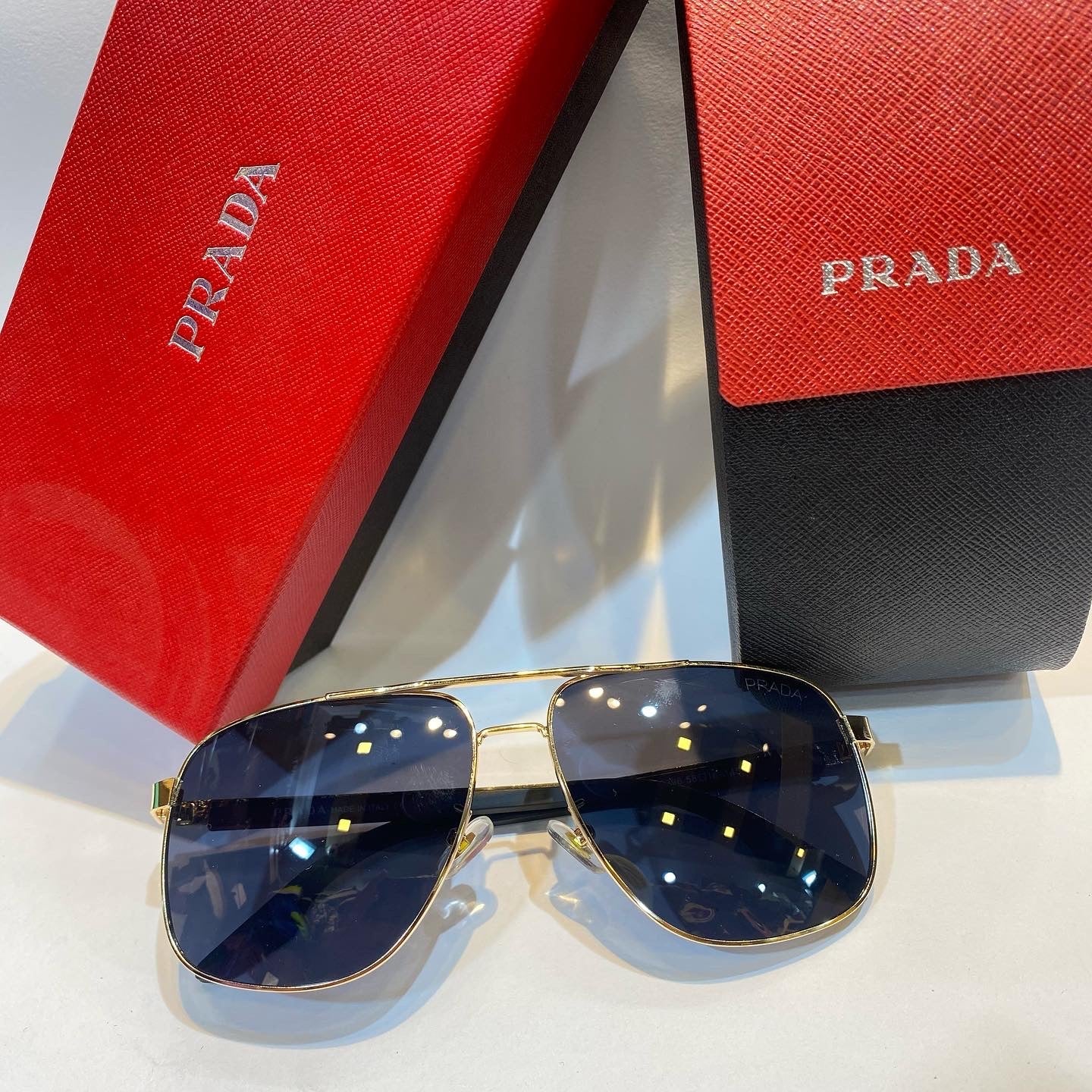ARP Gold Frame Black  Shade Unisex Branded Sunglasses 10396 58 16-145