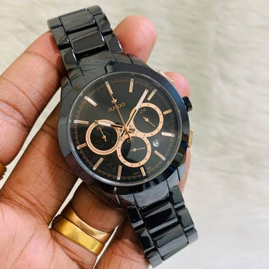 DAR Black Chain Black Copper Dial Ceramic Men Watch
