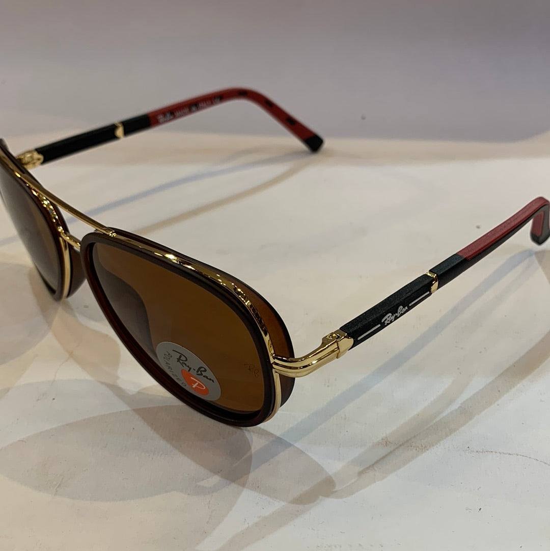 YAR RB Brown Frame Brown Shade Unisex Aviator Sunglass RB4202 58 16-138