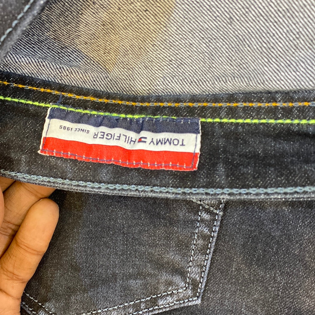 HT Mot Tom Black Denim Straight Fit plain jeans Branded Designers Men’s Jeans HT 1985 AAA1