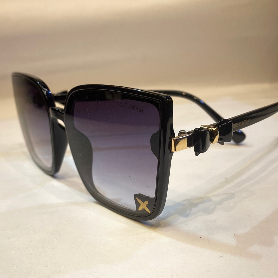 UOL VL Black Frame Black Shade Unisex Sunglasses A30119 60 17 143