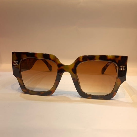 AHC Leopard Print Frame Brown Shade Unisex Sunglass 9099 52 24-145 C5
