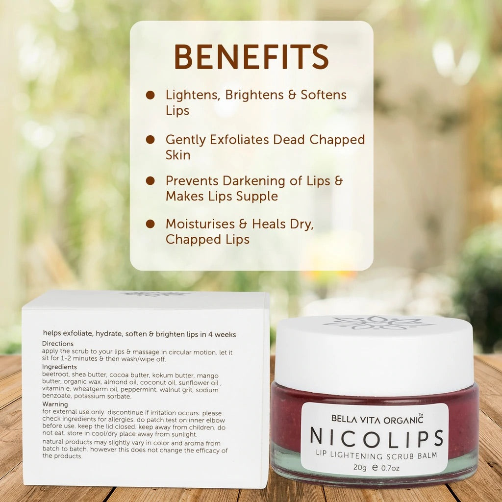 Bella Vita Nicolips Lightening Scrub Balm