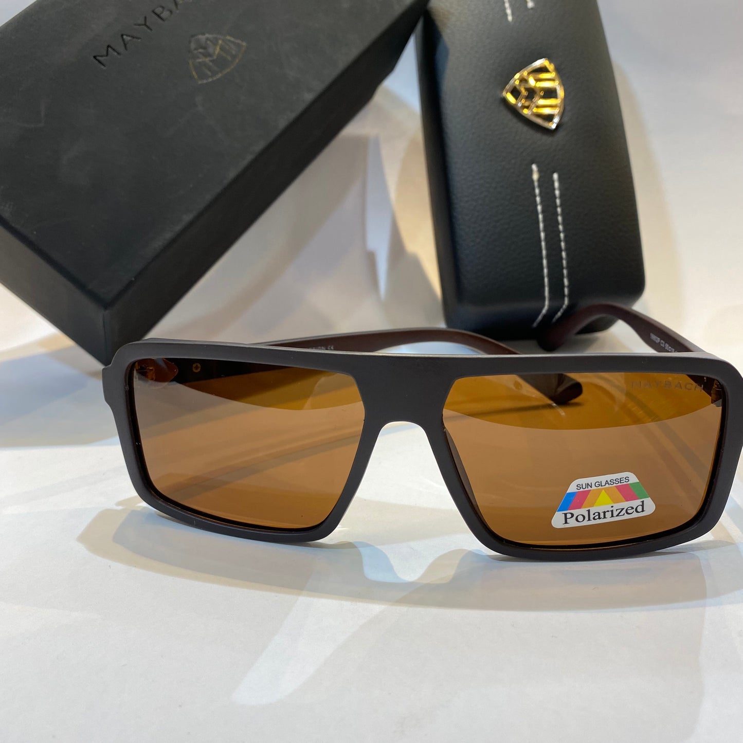 YAM Brown Matt Frame Brown Shade Polarized Unisex Branded Sunglasses 56602P C3 50 18-140