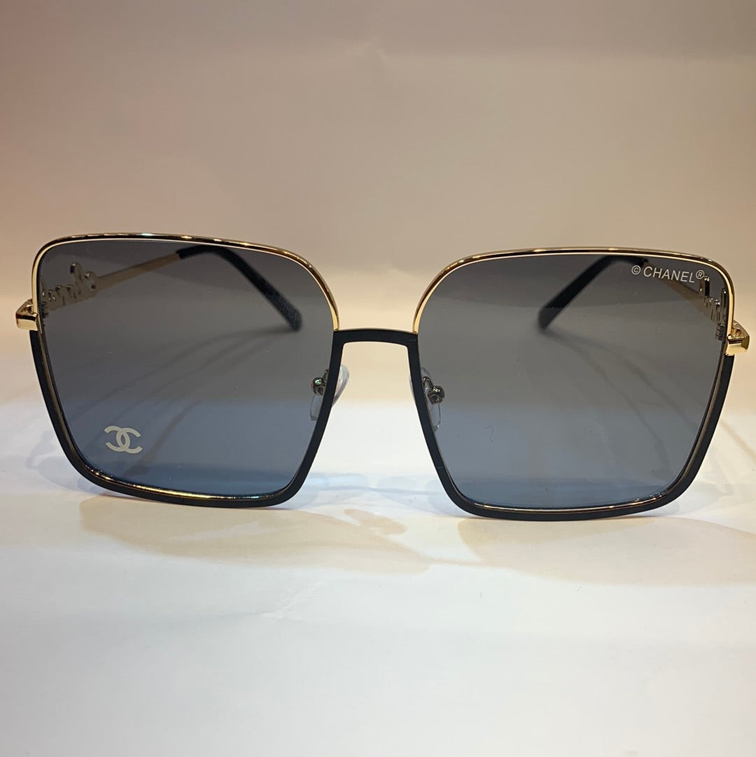 AHC Black Frame Black Shade Unisex Sunglass 827855 18-140