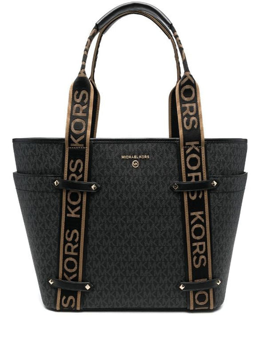 CIM KM Black Colour With Monogram Design Premium Quality Bucket Bag Tote Bag 547965