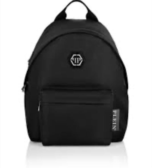 Pp Black Colour Unisex Backpack 964317
