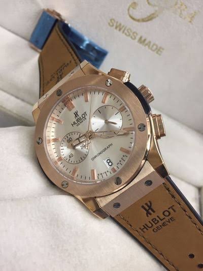 Buh Brown Strap Copper Ring White Dial Men Watch 901277