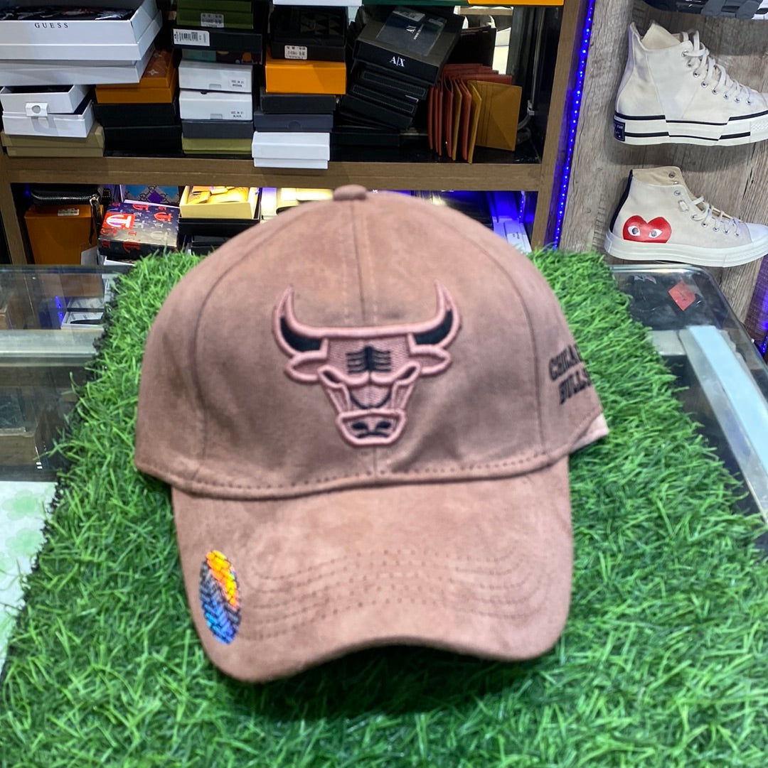 IHC BULLS Beige And Pink Colour Velvet Fabric Cap 13206