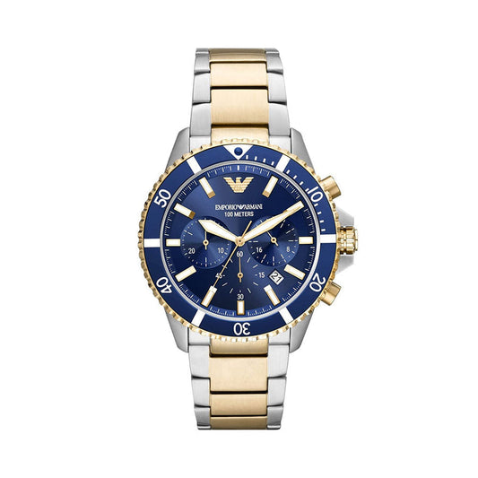 Mra Sliver Gold Chain Blue Gold Dial Premium Quality Men’s Watch 861702