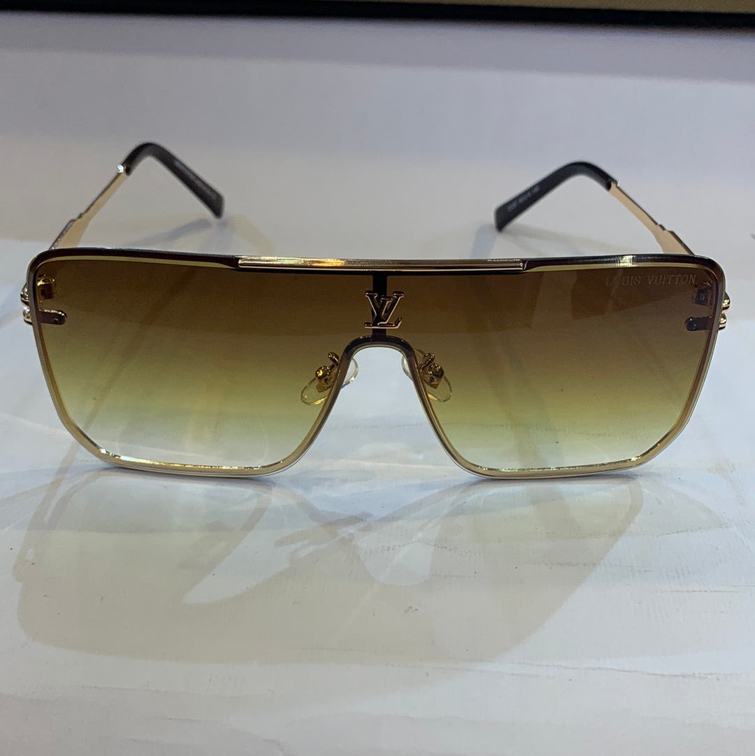 UOL VL Golden Frame Brown Shade Sunglass 22297 60 14 140
