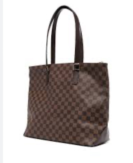 Uol Brown Check Print Tote Bag 4441