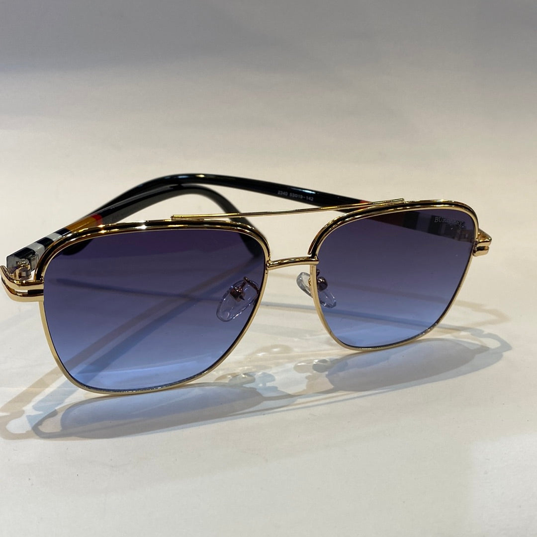 RUB Gold Frame Blue Shade Unisex Branded 2340 53 19-142
