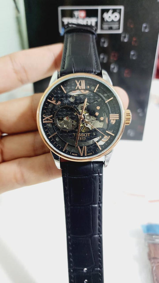 Sit Black Strap Black Copper Dial Automatic Men Watch  401235