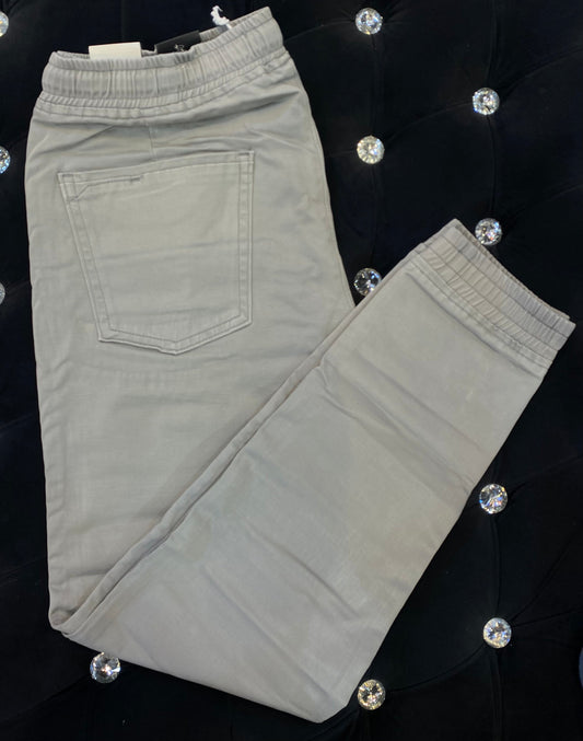 Grey Colour Restructured Denim Fabric Jogger 270373 AAA1