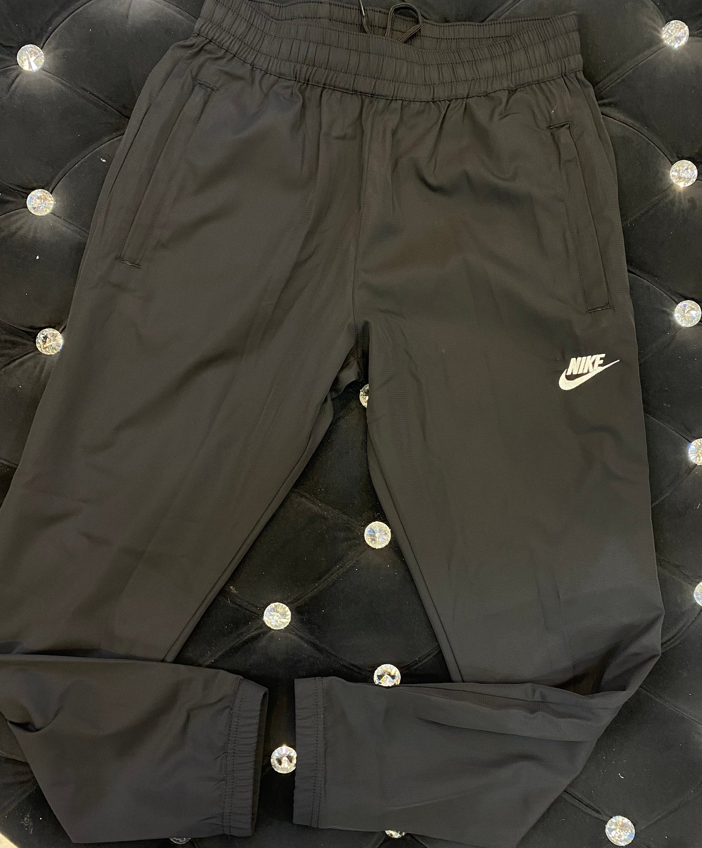 Kin Black Colour Tri Lycra Straight Fit Kin Lower 9213904