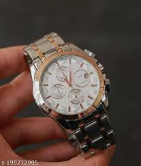 Sit Silver Copper Chain White Dial Man Watch