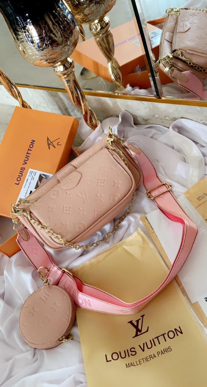 UOL VL Peach Colour With Monogram Design Ladies Side Sling Bag Ladies Bag