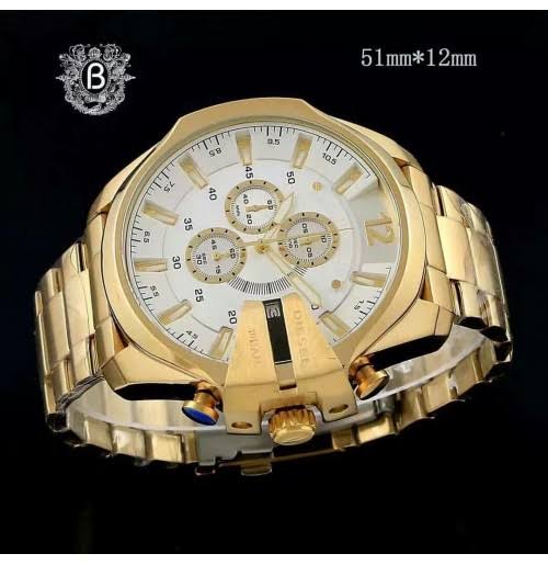 Gold Chain White Dial Watch For Men