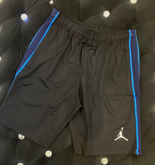 JOR Blue Black Colour With Jor Print Dri Fit Shorts 821337