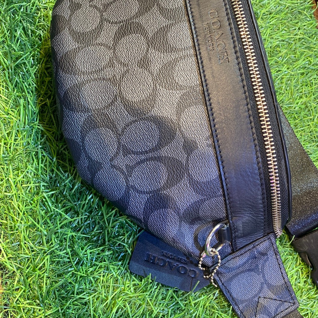 AOC Black Grey Waist Fanny Side  Chest Unisex Bag