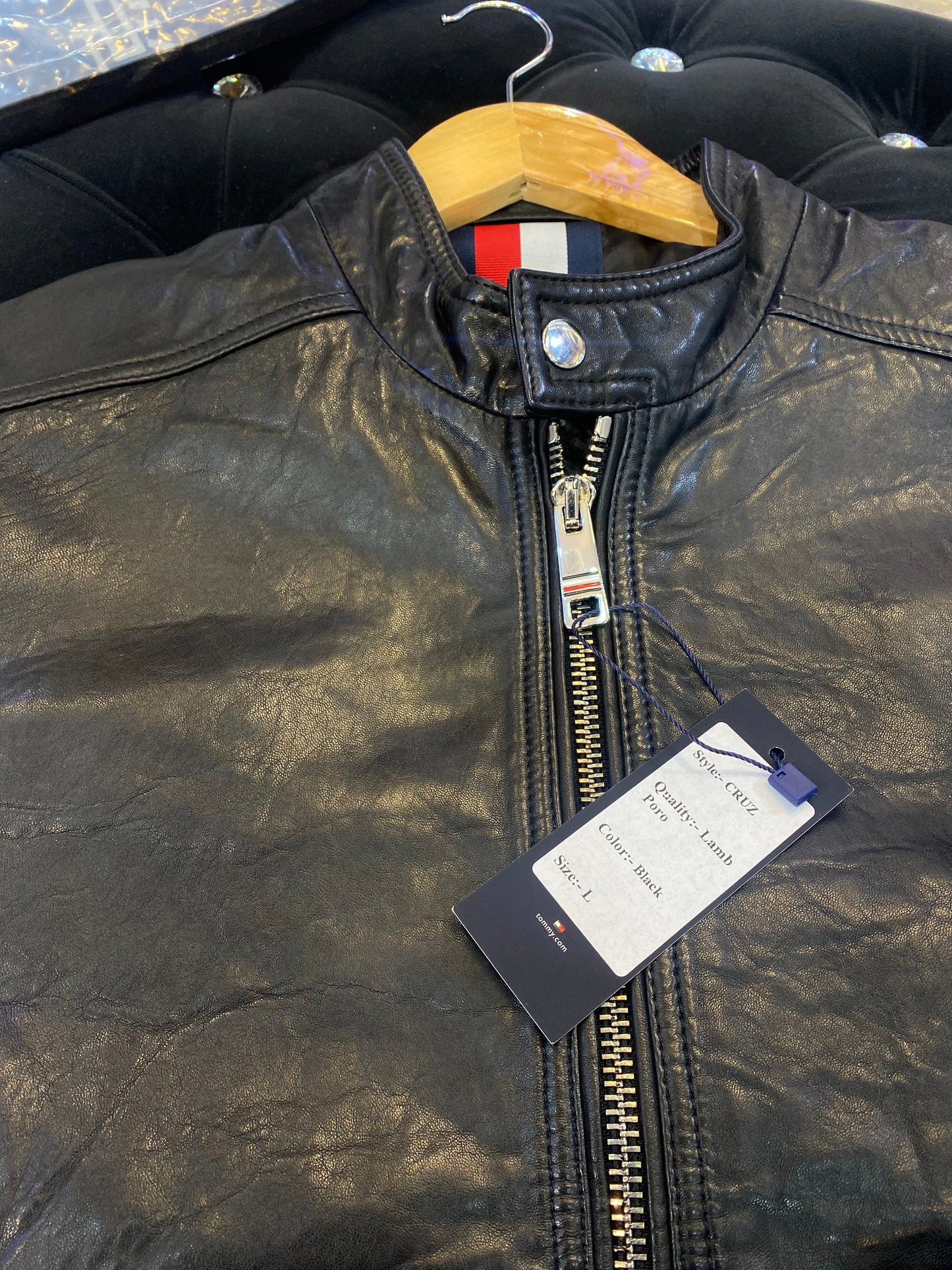 TOM MOT Black Colour Genuine Leather Men’s Jacket CRUZ 19506