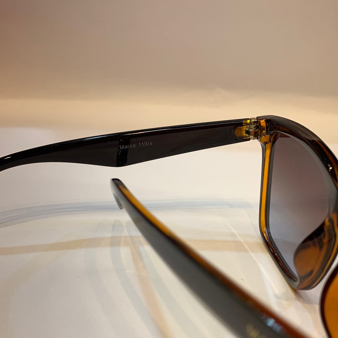 RAM Glossy Brown Frame Brown Shade Unisex Branded Sunglasses ocram 119