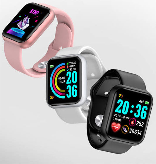 T500+ Pro Square Dial Full Screen Smart Watch (Black)