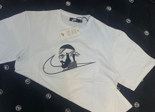 KIN White Colour With Kin Embroidery Print Drop Shoulder TShirt 108543