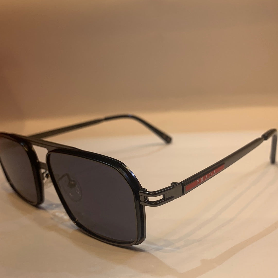 ARP Black Frame Black Shade Unisex Sunglass 2A569 40 13-136
