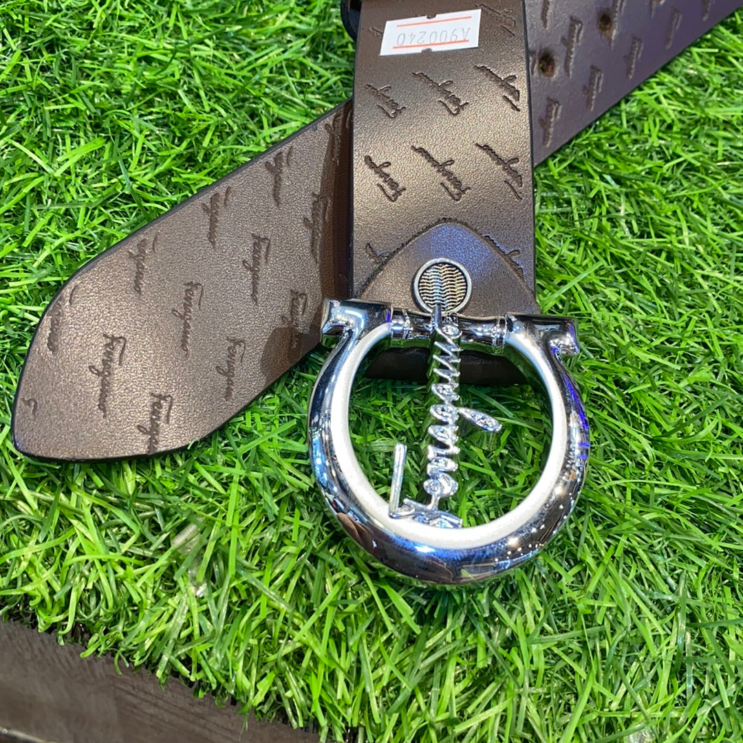 Brown Grey Genuine Leather 900239