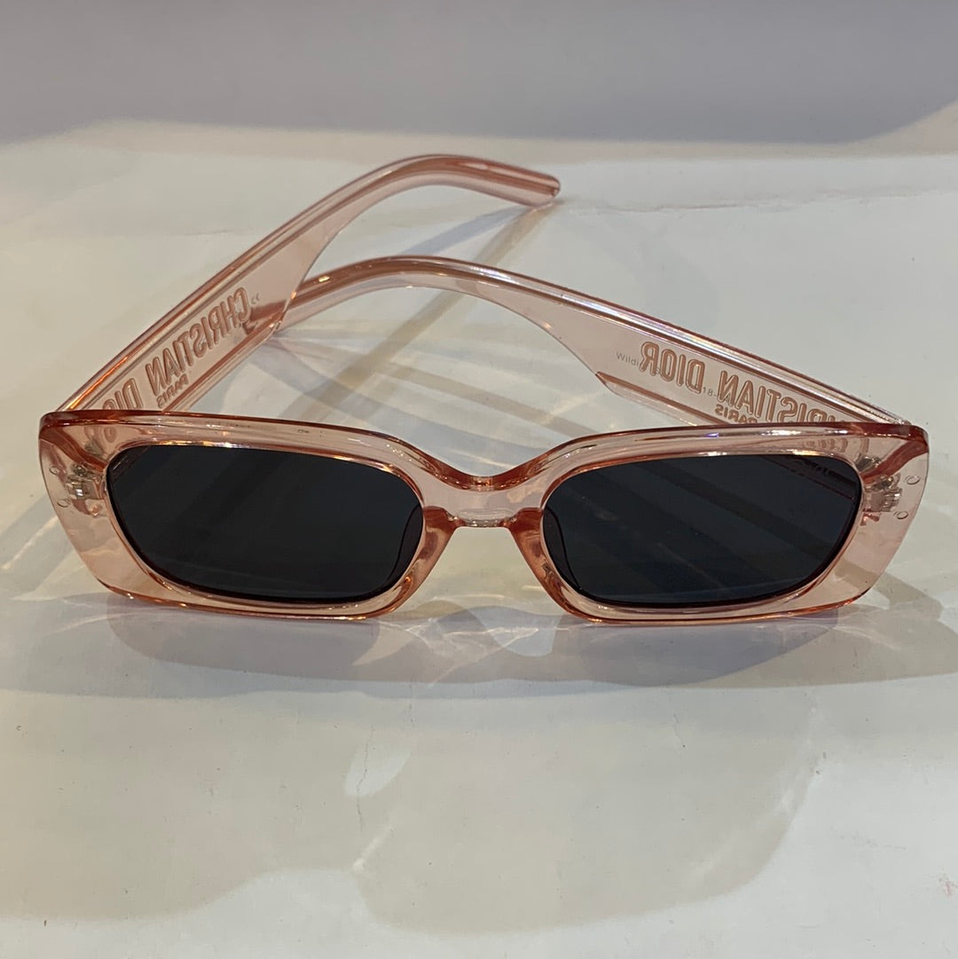 OID Pink Transperent Frame Black Shade Sunglass S2U 53 18-145