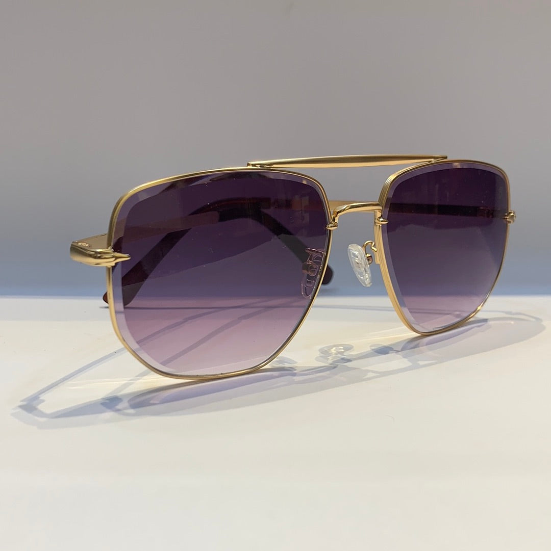 BD Golden Frame Purple Shade Sunglass