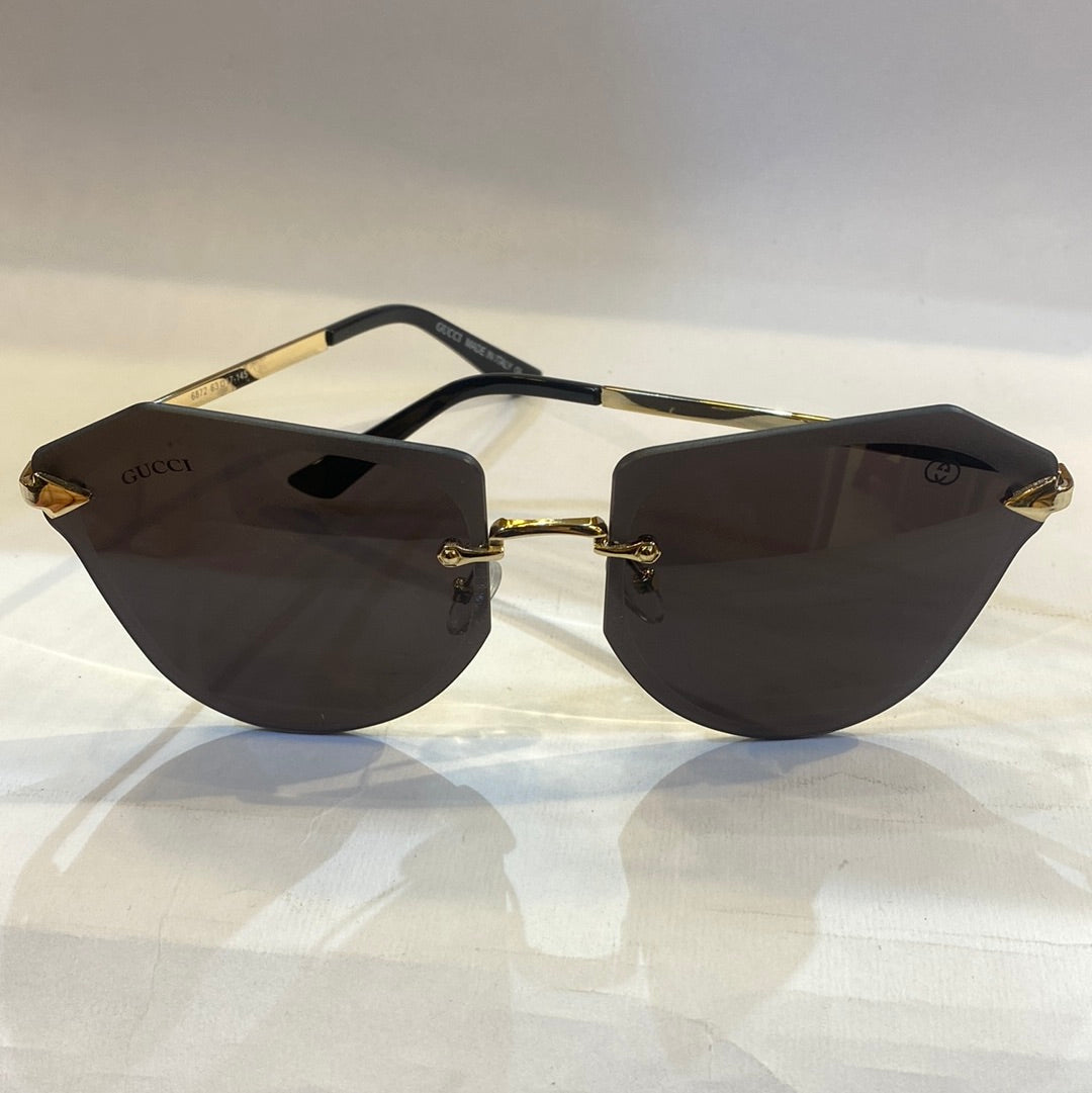 CUG Frameless Golden Stick Black Shade Sunglass 6872 63 17-145