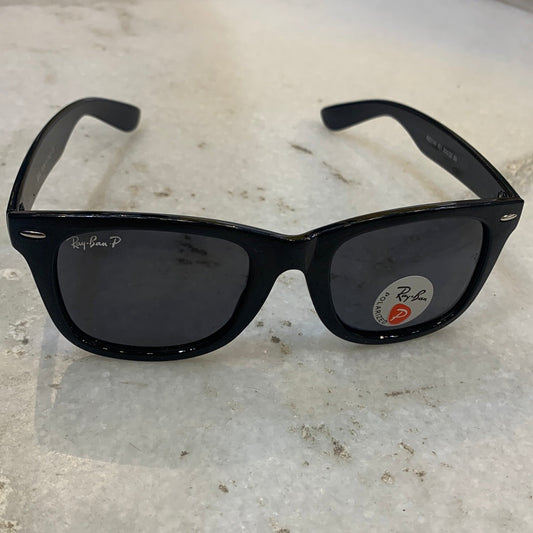 YAR RB Glossy Black Frame Black Shade Sunglasses RB2140 901 50 22 3N