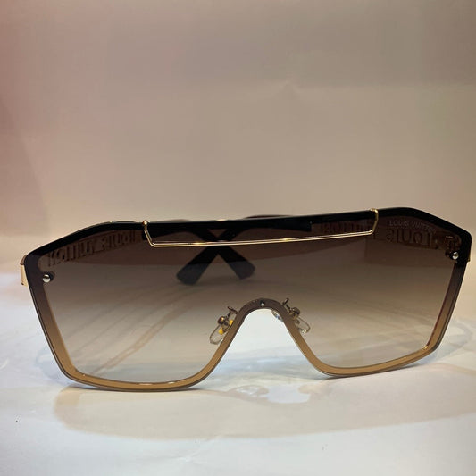 UOL VL Gold  Frame Brown Shade With Print Unisex Sunglass 2229 54 17-140