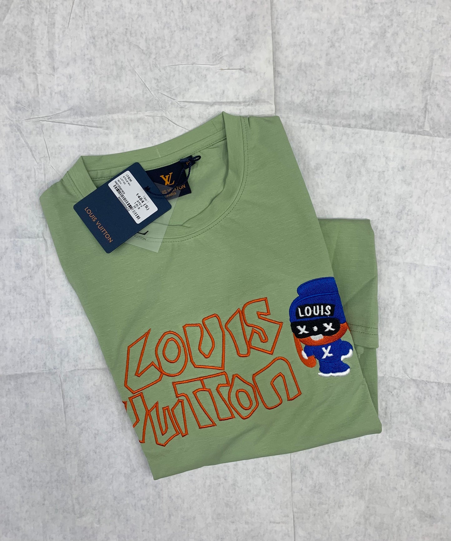 UOL VL Green Colour With Front Embroidery Lycra Fabric Tshirt 50187
