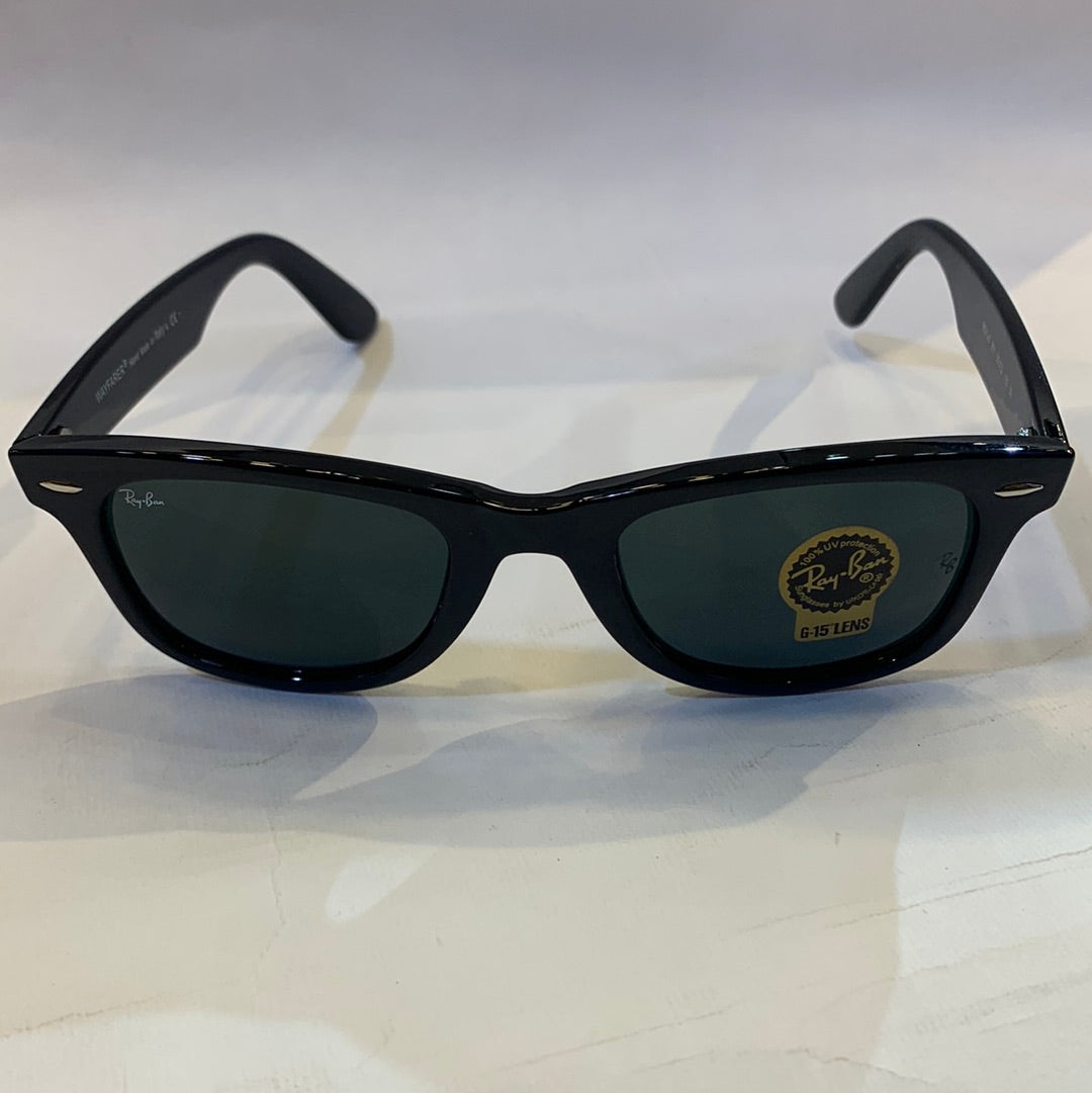 YAR RB Glossy Black Frame Black Shade Sunglasses RB2140 901 50 22 150 3N