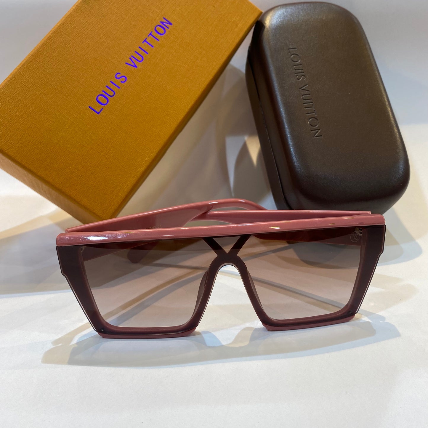 UOL LV VL Pink Frame Brown Shade Unisex Branded Z1065 61 9-147