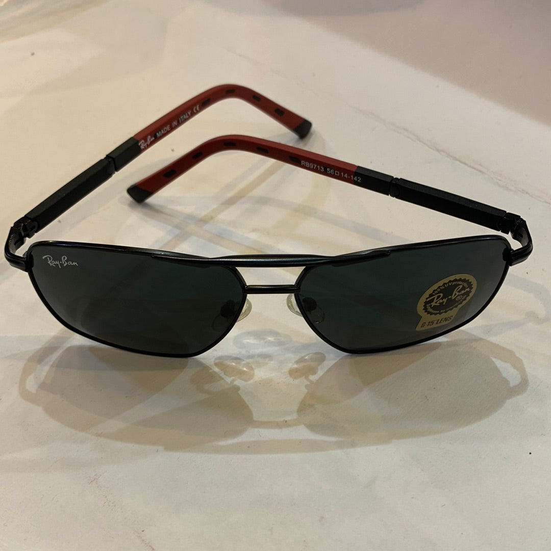 YAR RB Black Frame Black Shade Unisex Sunglass RB9713 56 14-142