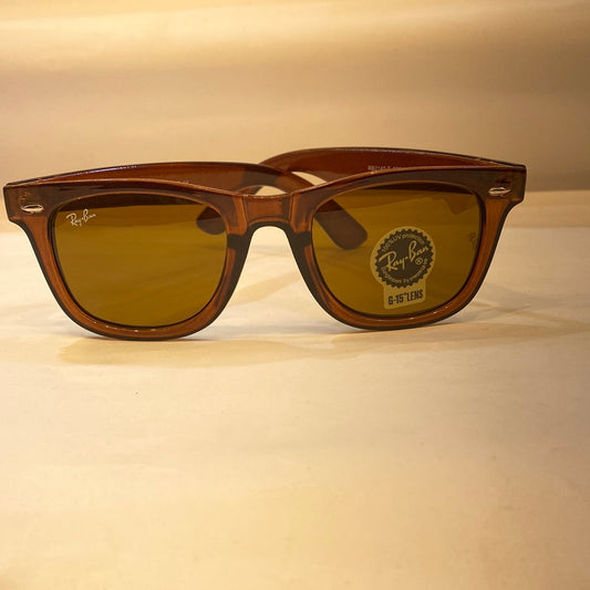 YAR RB Glossy Brown Frame Brown Shade Unisex Small Size Sunglasses RB2140 F 955 52 22 3N