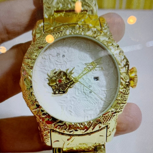 VNI Gold Chain White Dial Big Size Men Watch 931301