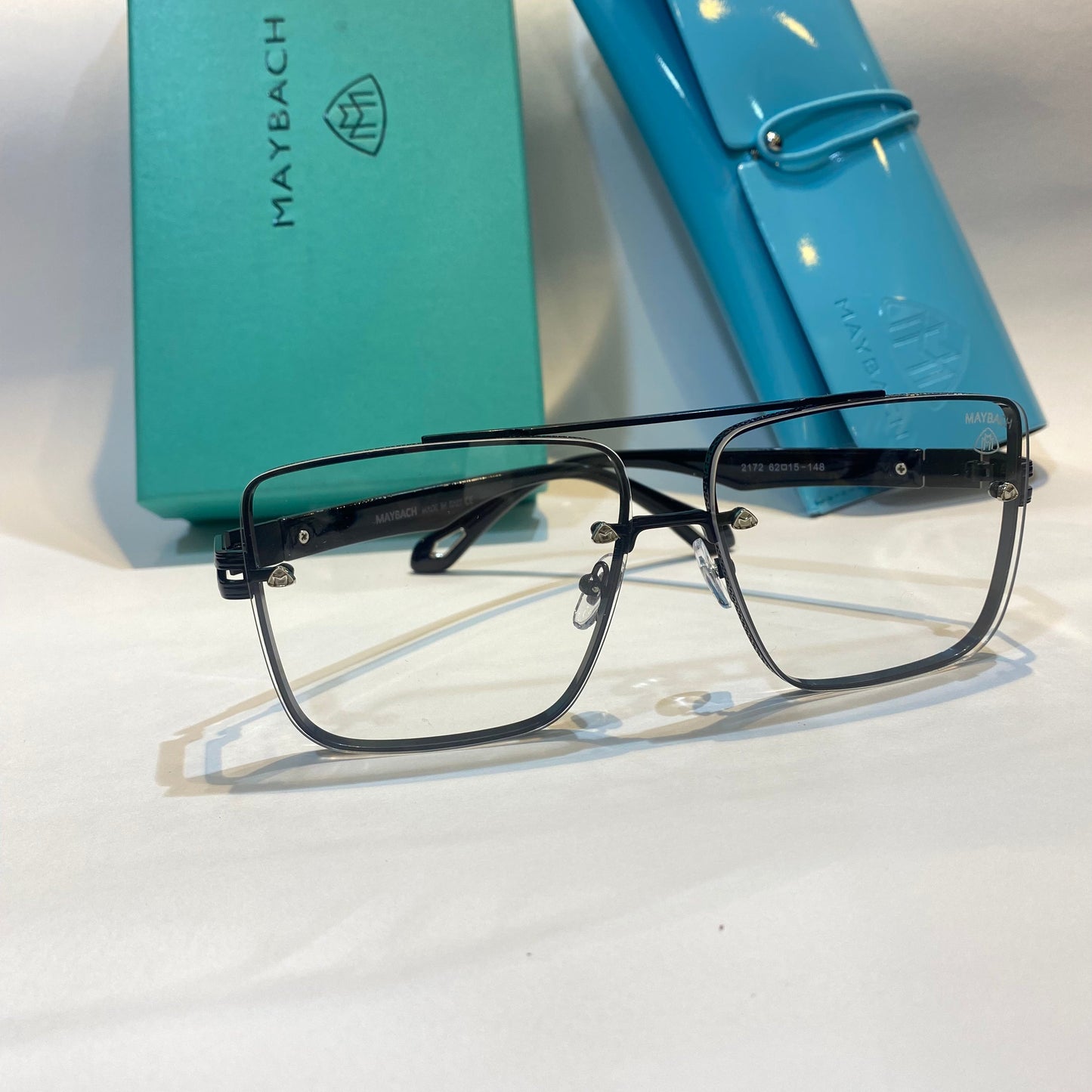 YAM Black Frame Transparent Shade Unisex Branded Sunglasses 2172 62 15-148