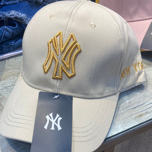 YN Beige Cap Yellow Embroidery 300192
