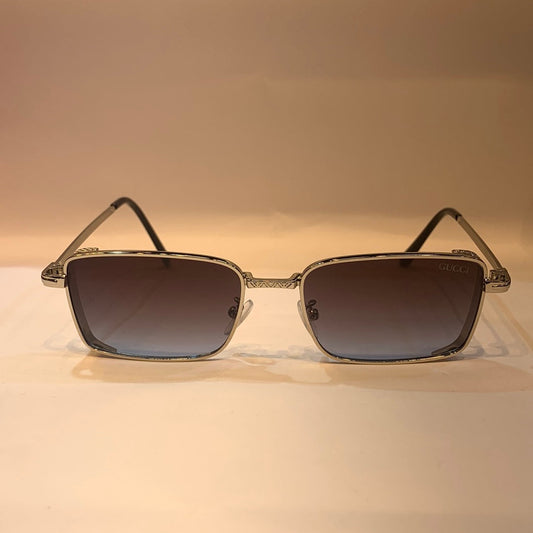 CUG Sliver Frame Black Shade Small Frame Unisex Sunglass 2252