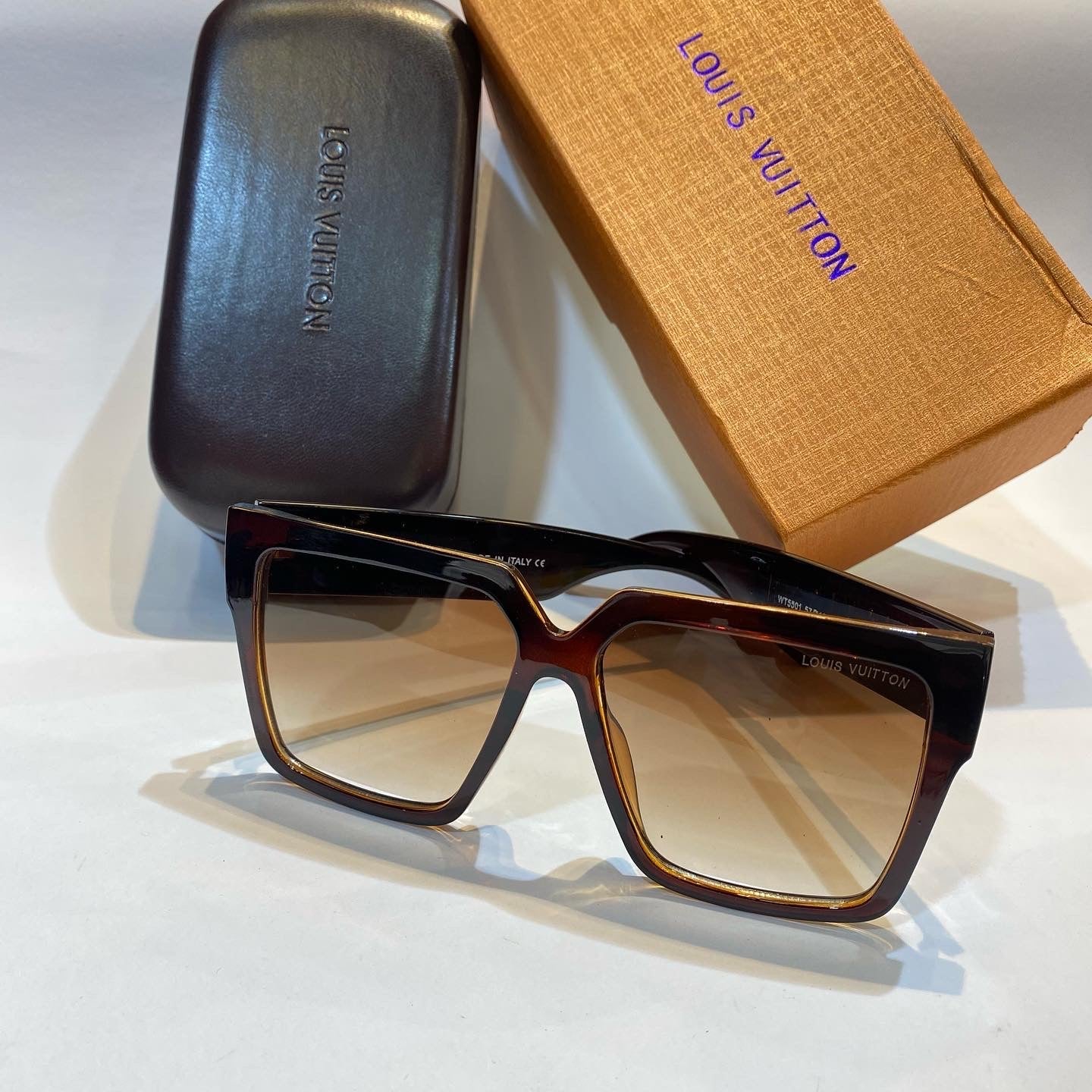 UOL Brown Frame Brown Shade Unisex Branded Sunglasses WT5501 57 18-136