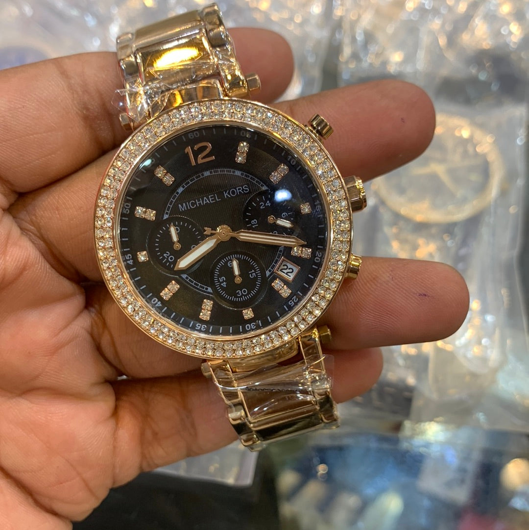 Cim Copper Chain Black Dial Ladies Watch 400405